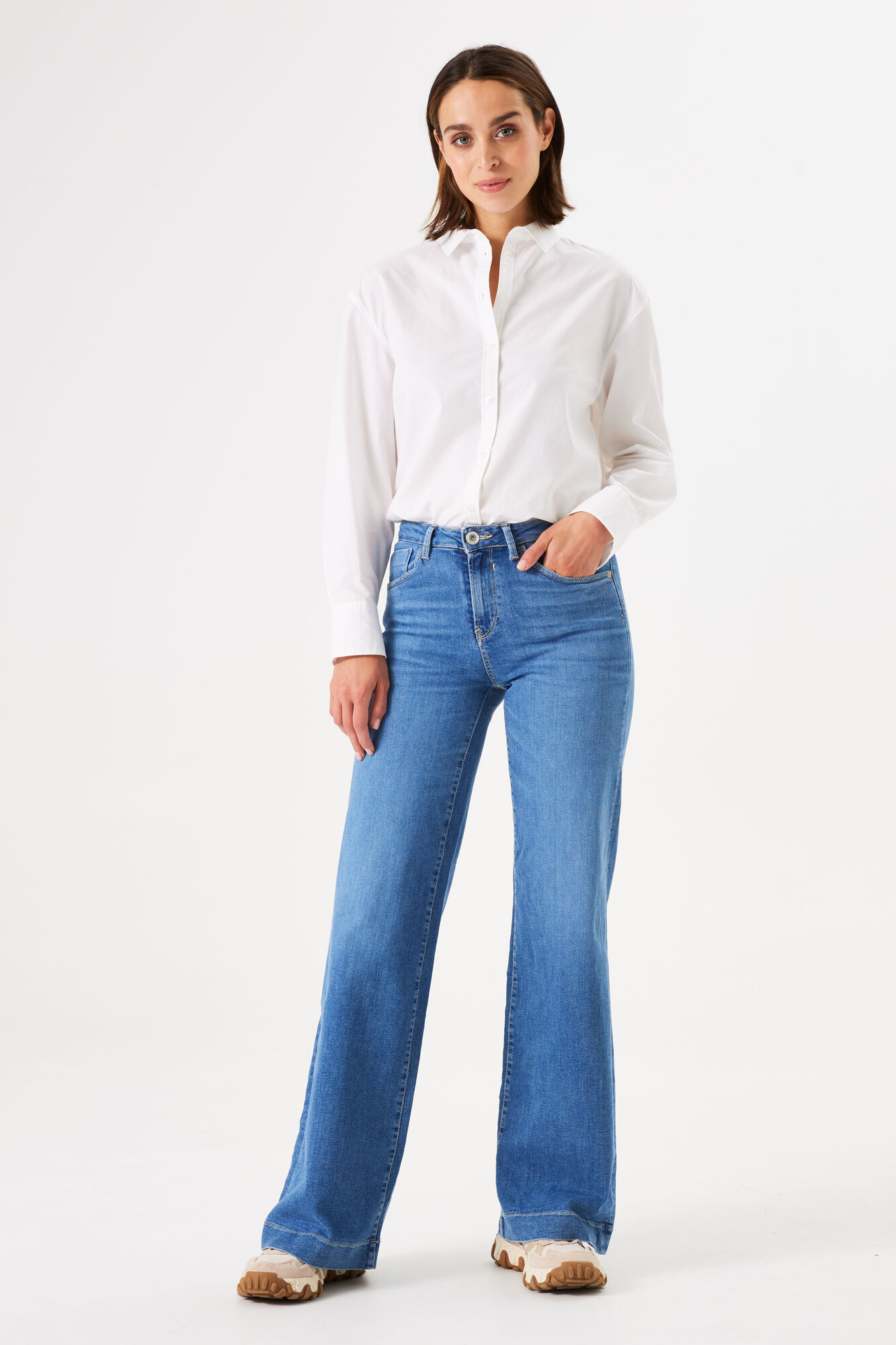 Celia Wide Middenblauw