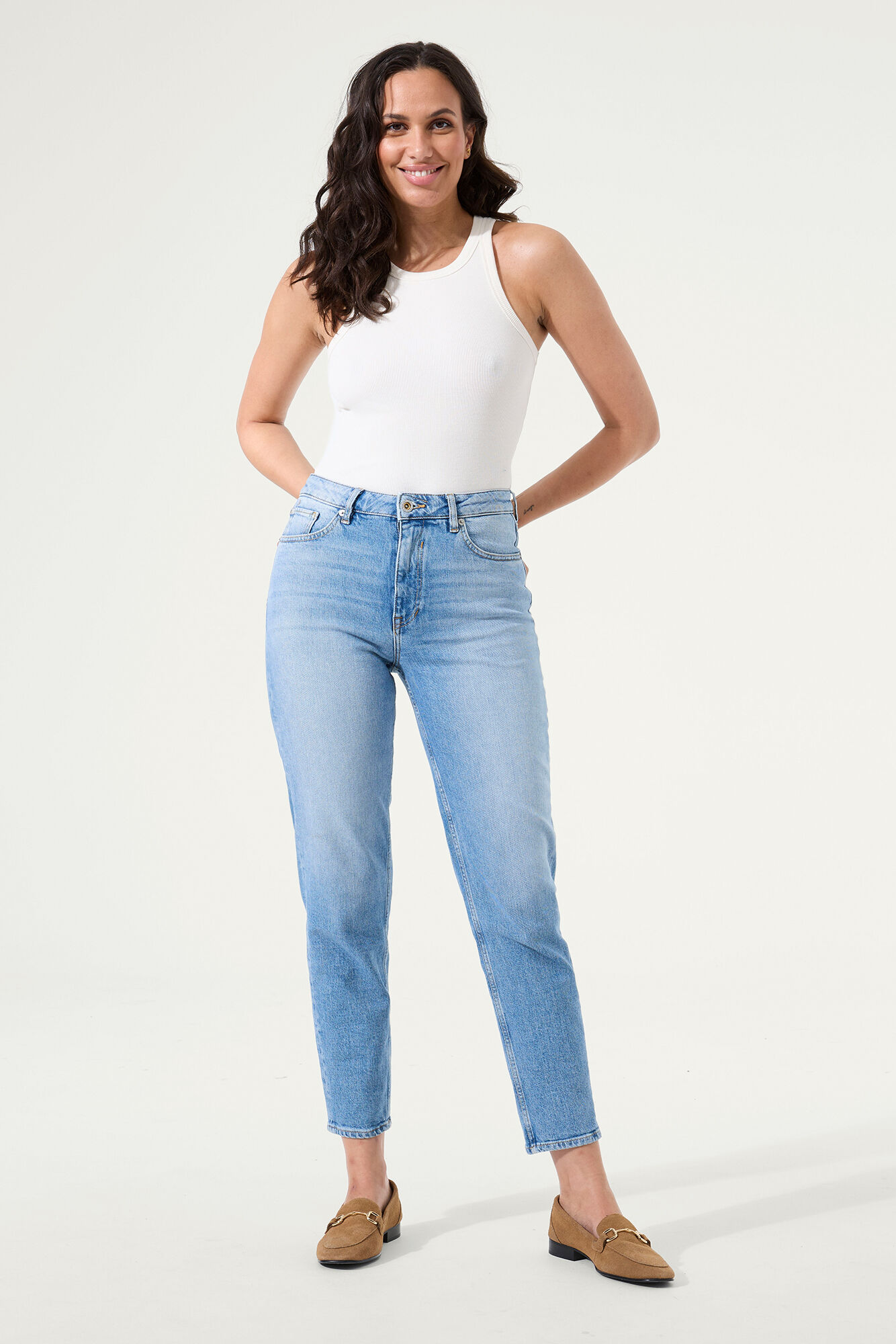 Isabella Mom Middenblauw