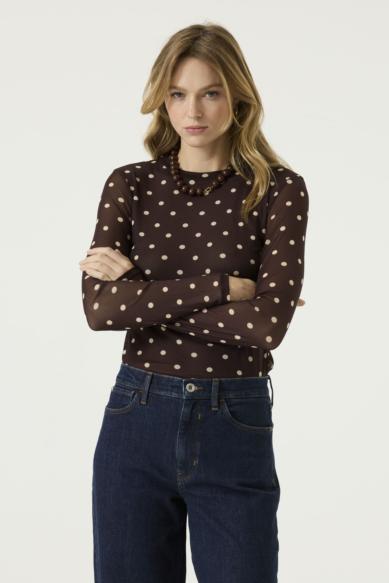 Polkadot Mesh Longsleeve - Afbeelding 2