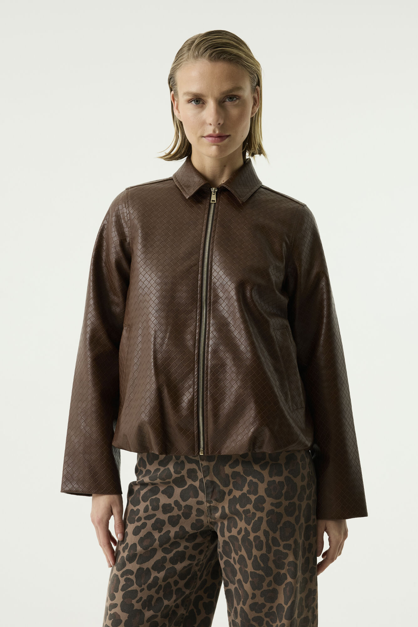 Hazel Bloom PU Jacket