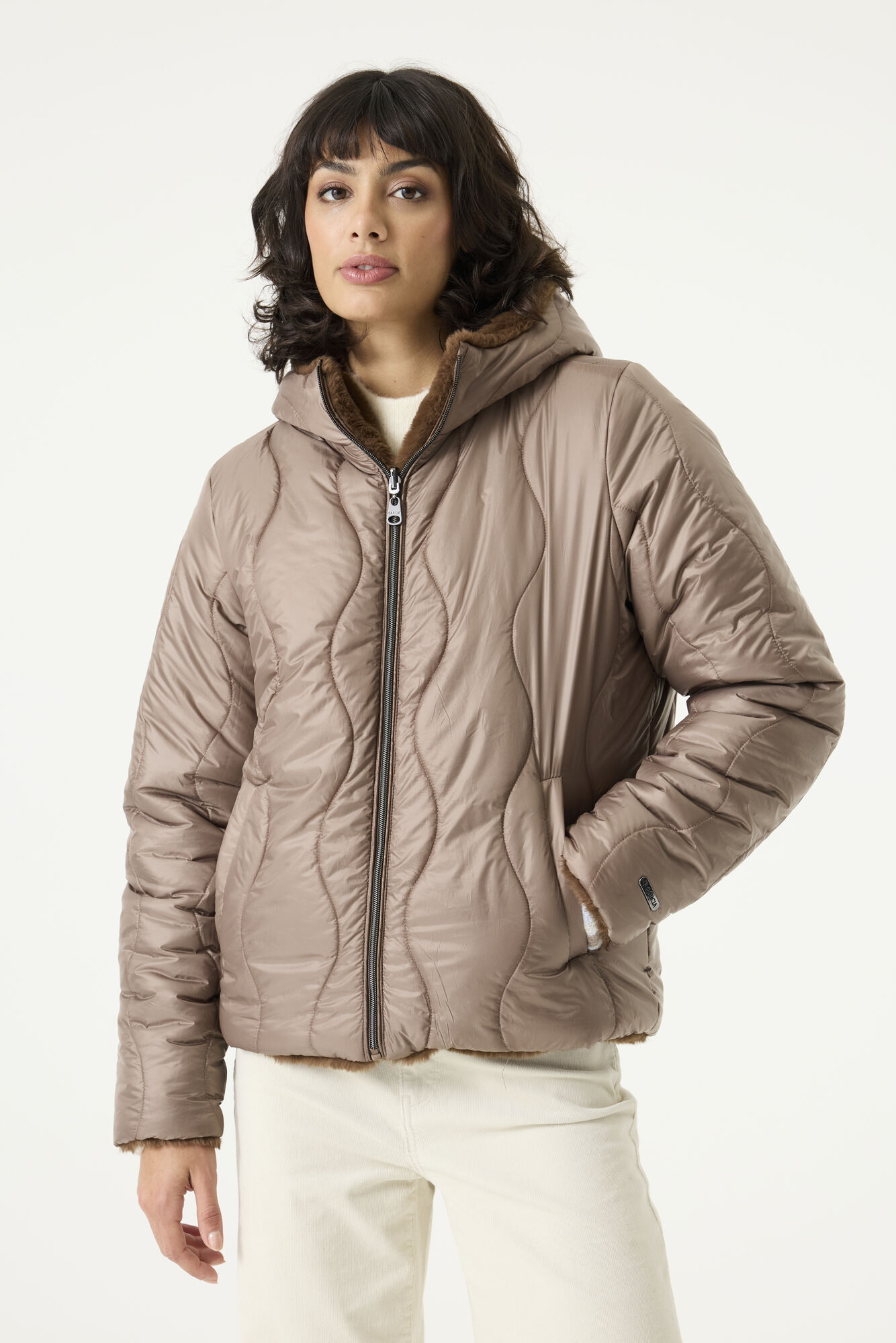 Deep Cacoa Fur Jacket (omkeerbaar)