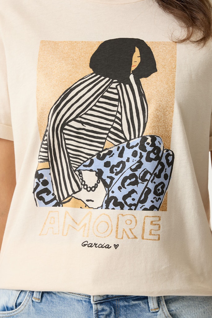 Amore Tee met gouden opdruk - Afbeelding 2