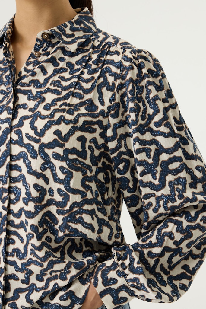 Cobalt Print Blouse - Afbeelding 2