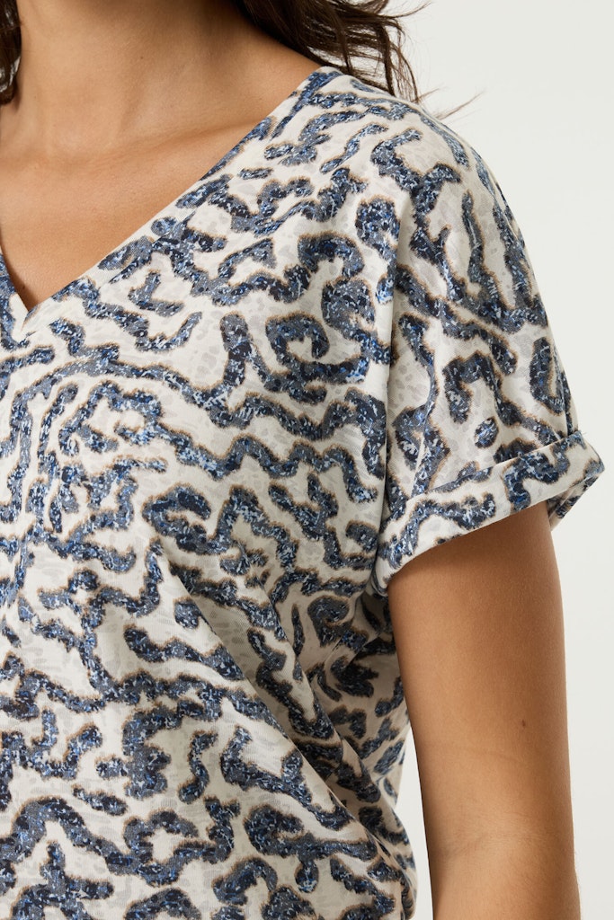 Cobalt Print V-Top - Afbeelding 2