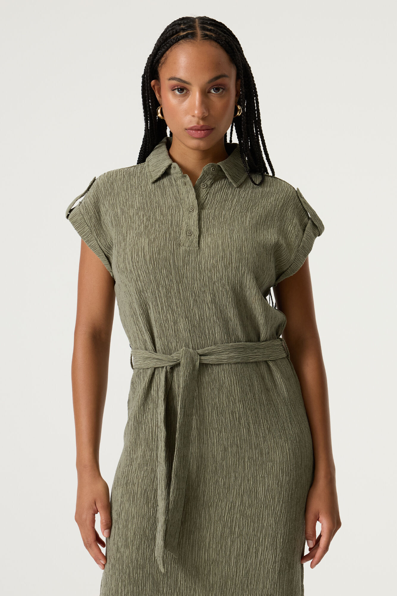 Olive Breeze Jurk