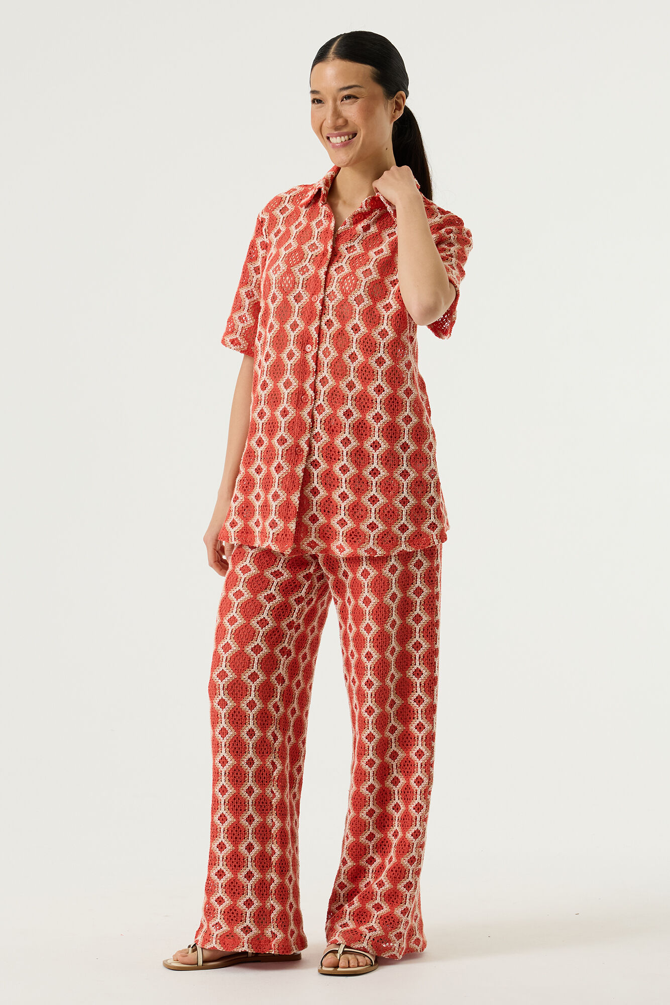 Paprika Print Broek