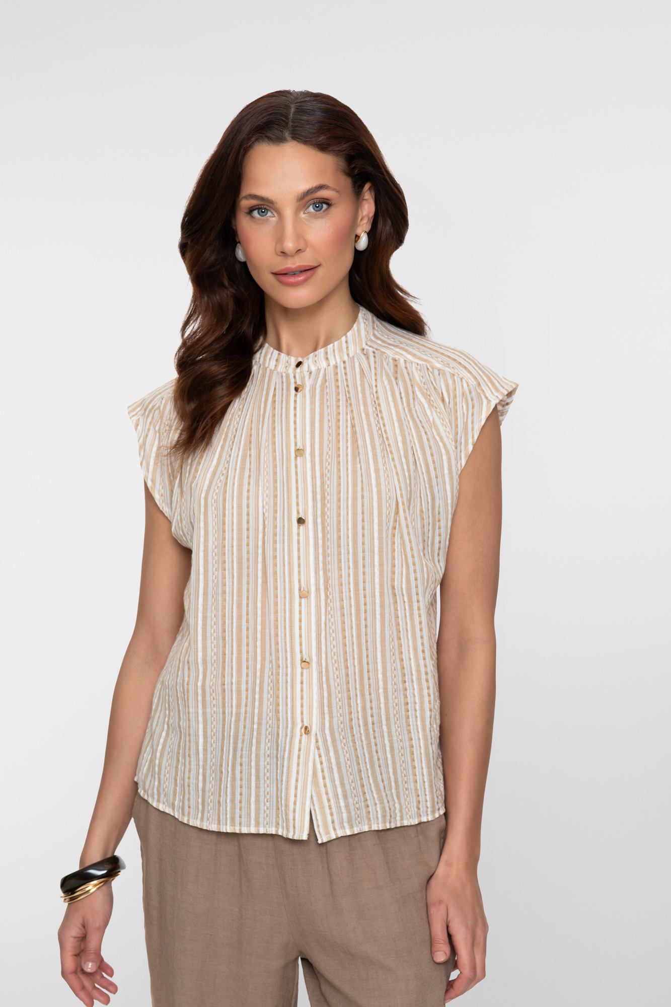 Stripe Blouse Gold