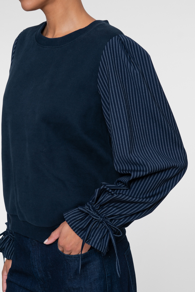 Stripe Sleeve Sweater