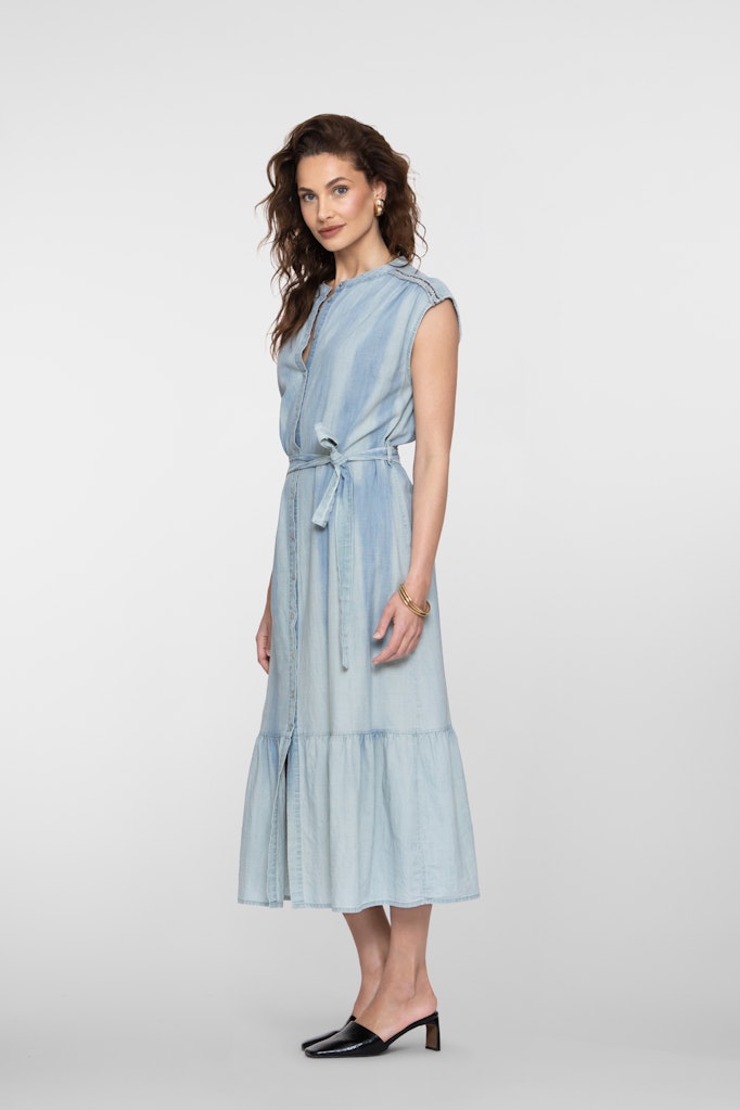Jurk chambray & tape - Afbeelding 1