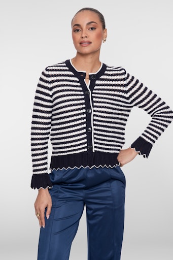 Navy Stripes Vest