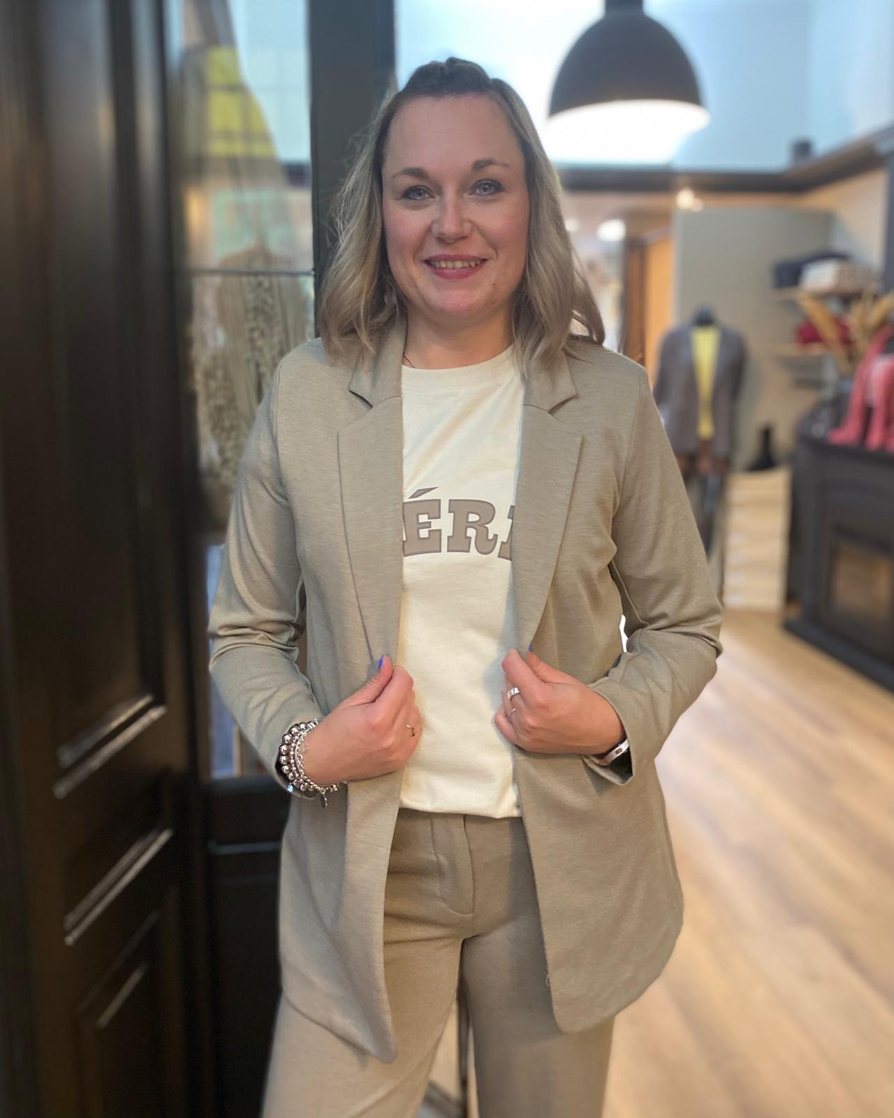 Nanni Blazer Fashion Struc Desert Taupe