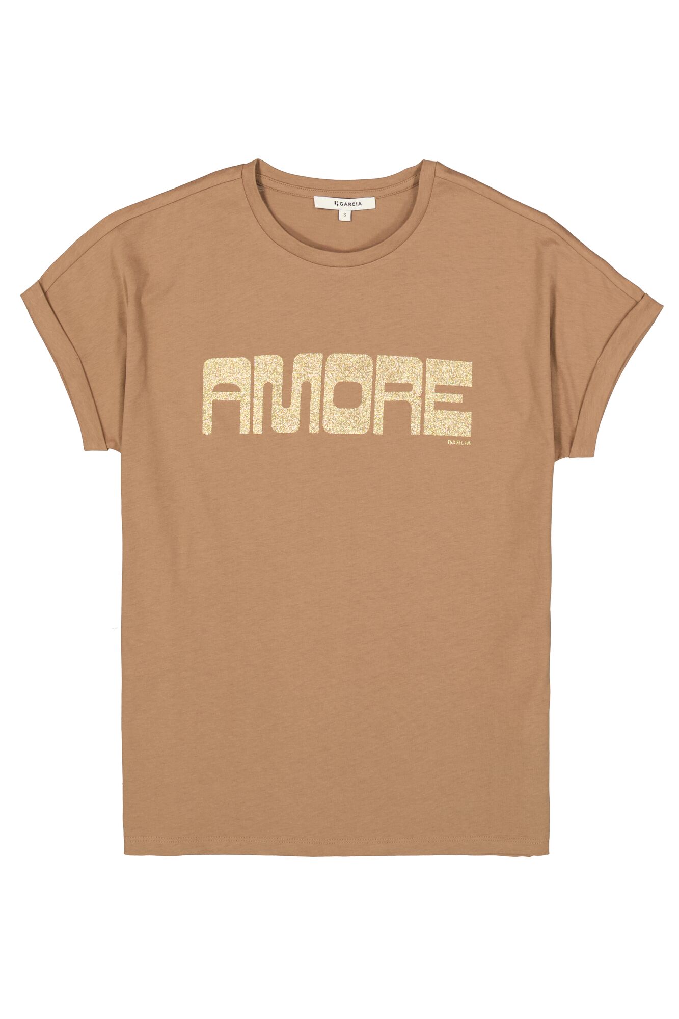 Amore T-shirt Taupe - Afbeelding 1