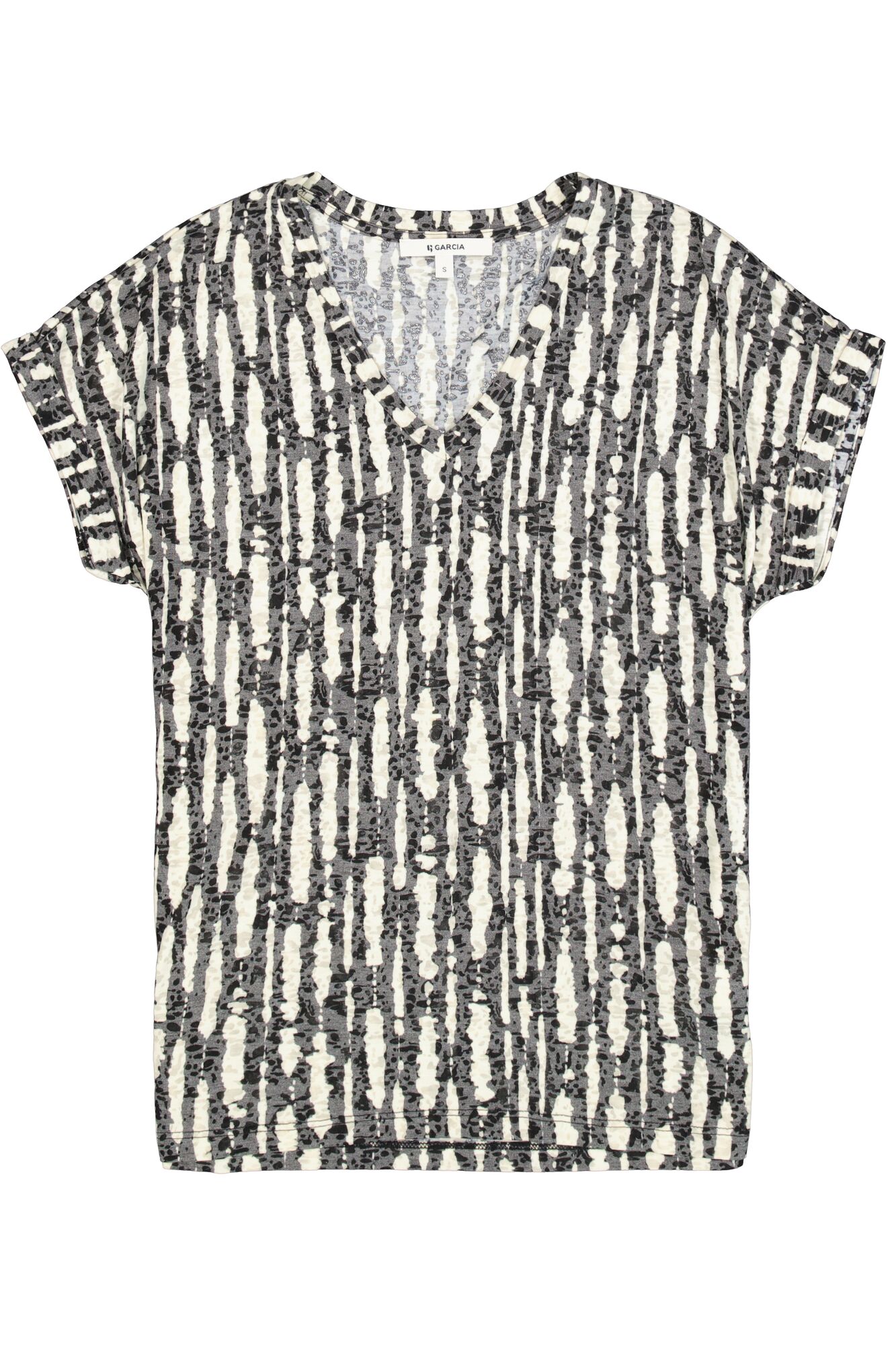 Black Print V-Top - Afbeelding 1